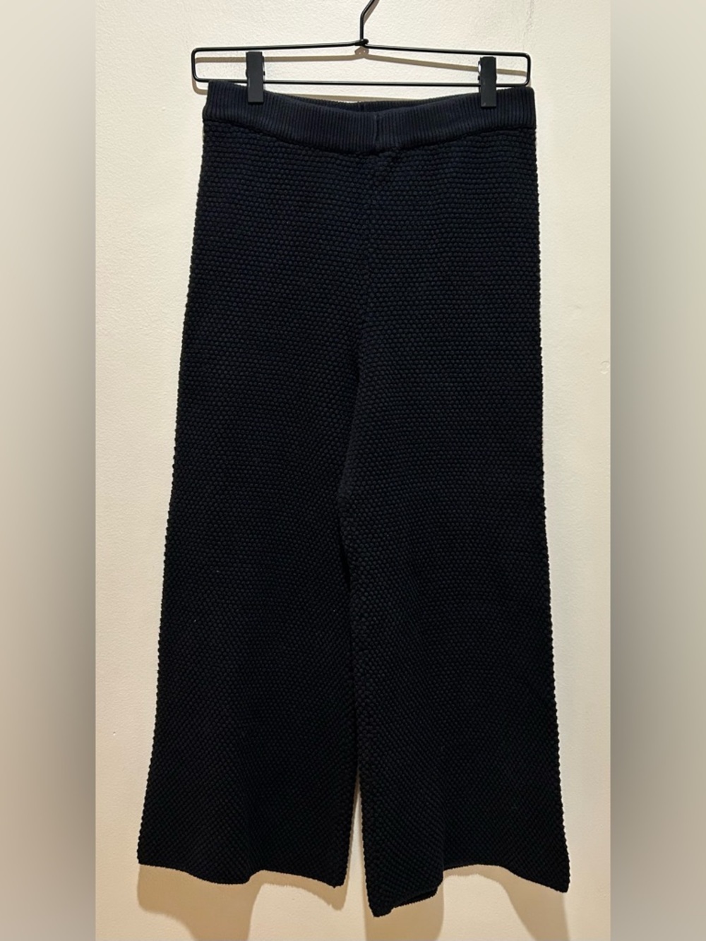 FP Beach by Free People Black Chunky Knit Wide Leg Sweater Pants - Women’s Small